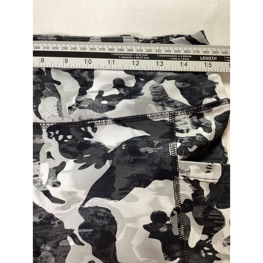 Avia Large Camo Leggings Womens Gray Black White High Rise Activewear Pocket L - Picture 6 of 6